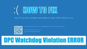 watchdog violation blue screen